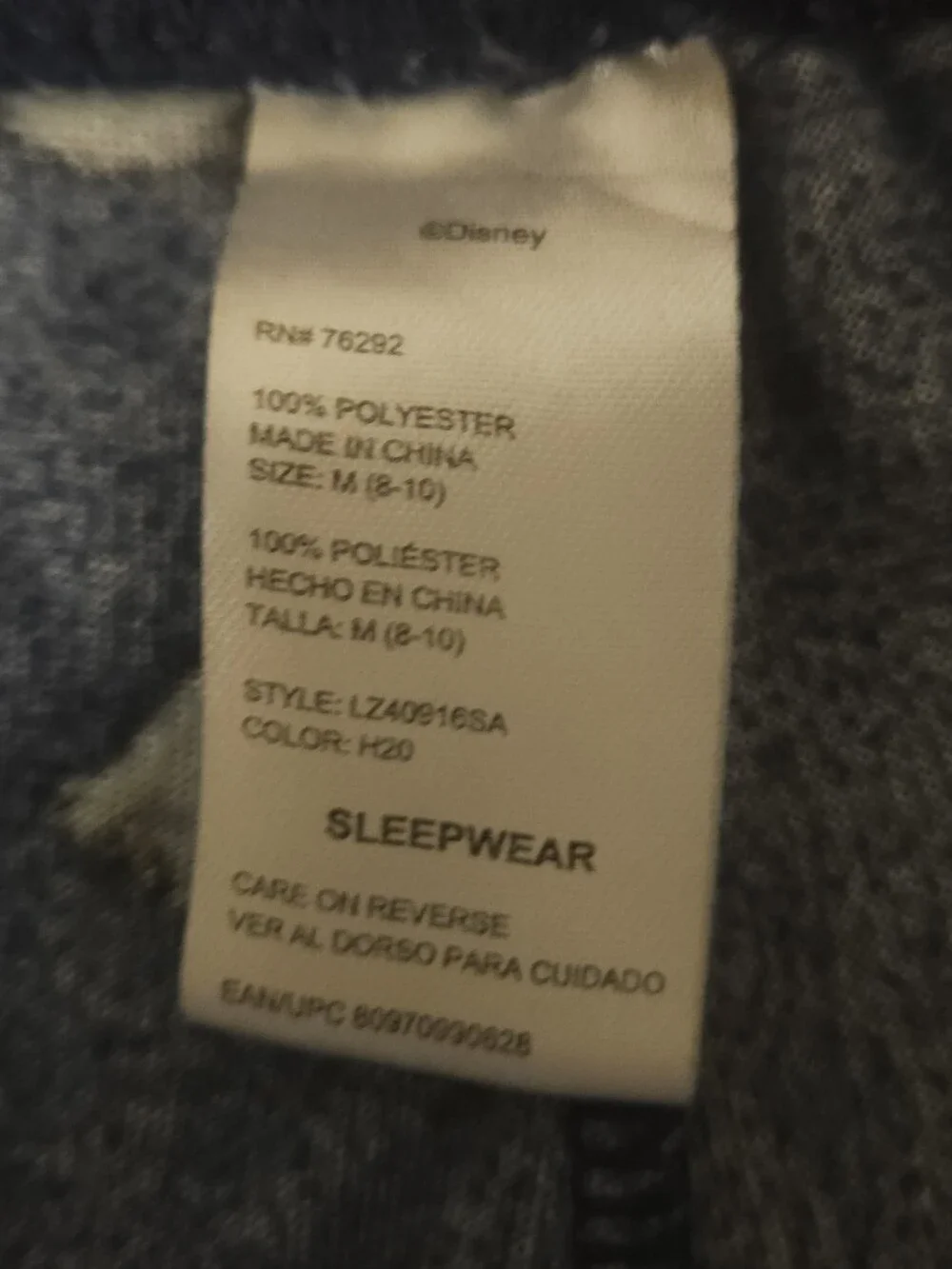 Disney Stitch More Snacks Sherpa Kids Pajama Set - Light Blue Top & Navy Pants